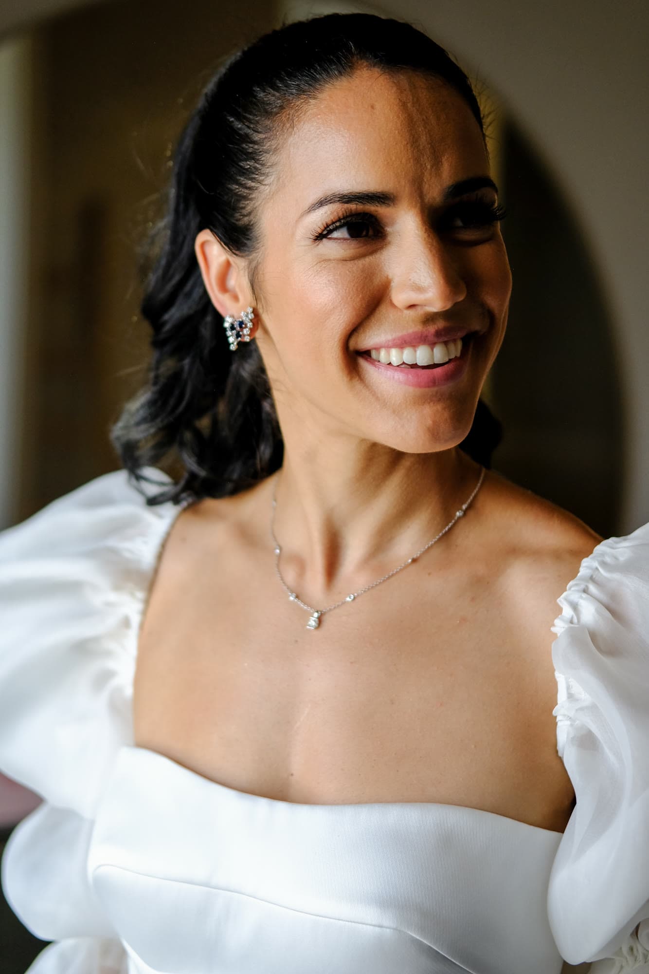 Portrait of the bride, smiling