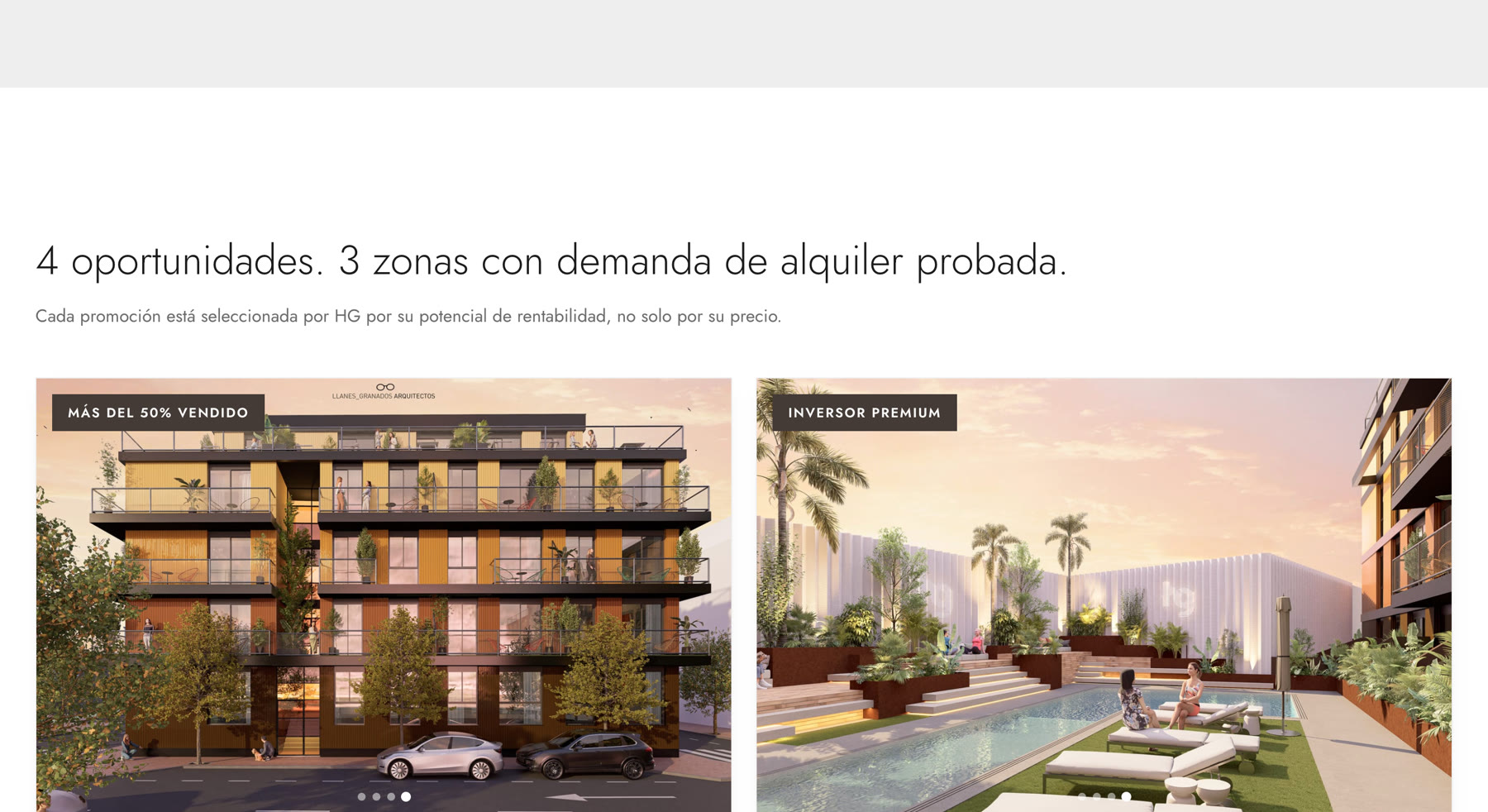 HG Patrimonial — Investment landing — Opportunities with real scarcity